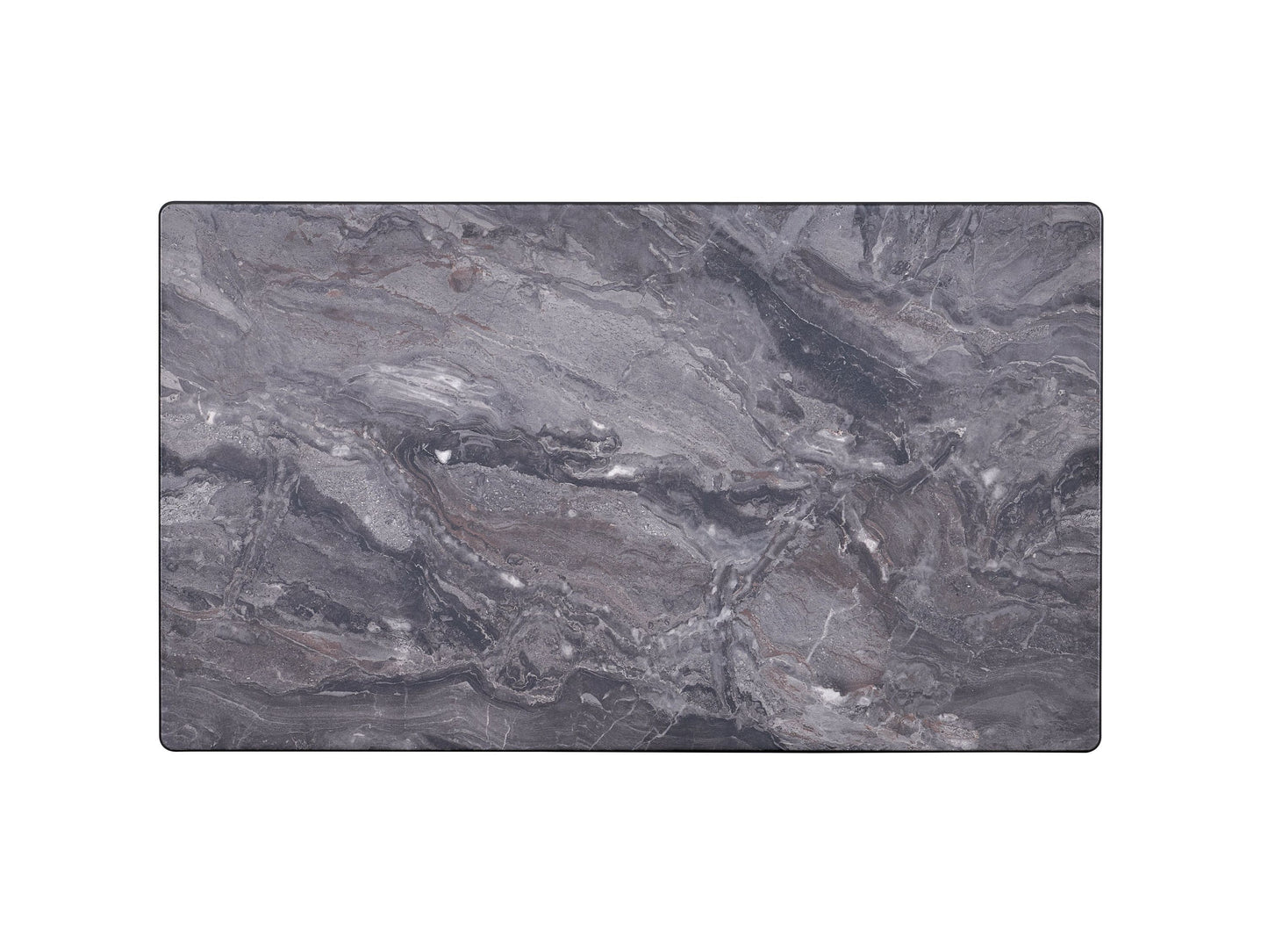 Bevis Engineered Stone Top & Walnut Finish Rectangular Coffee Table