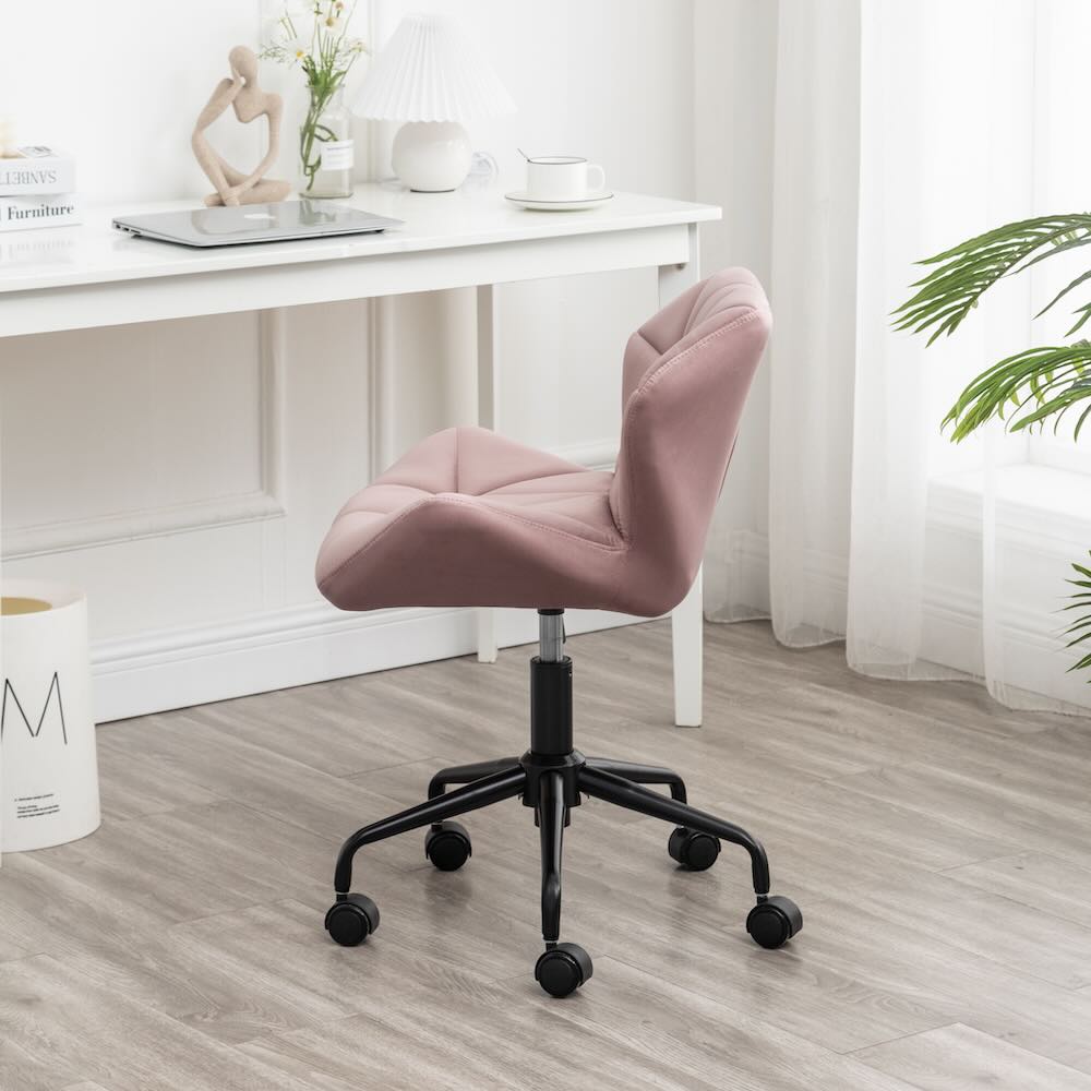 Eldon Diamond Tufted Adjustable Swivel Office Chair - Mauve