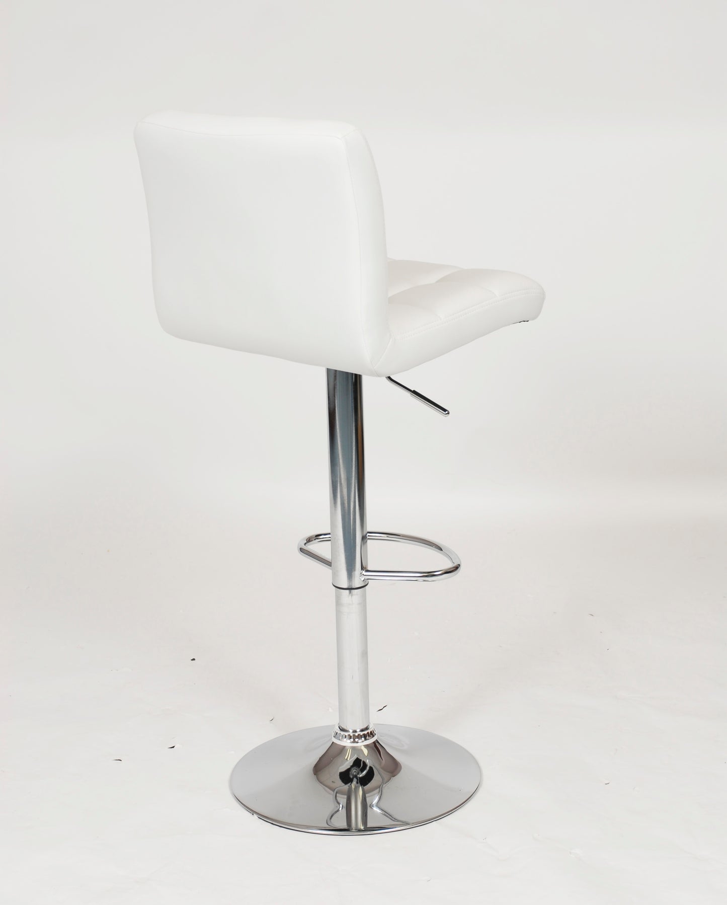Parker Faux Leather Swivel Bar Stools (Set of 2) White
