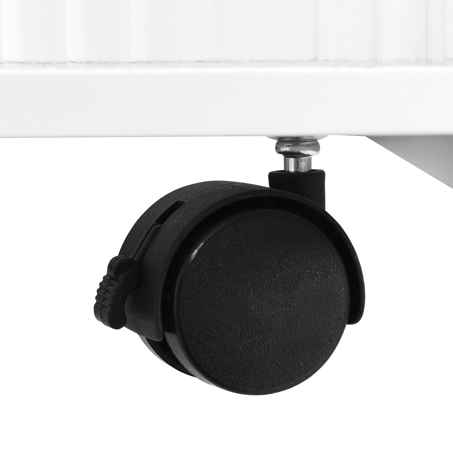 Alondra Contemporary Mobile Side Table, White