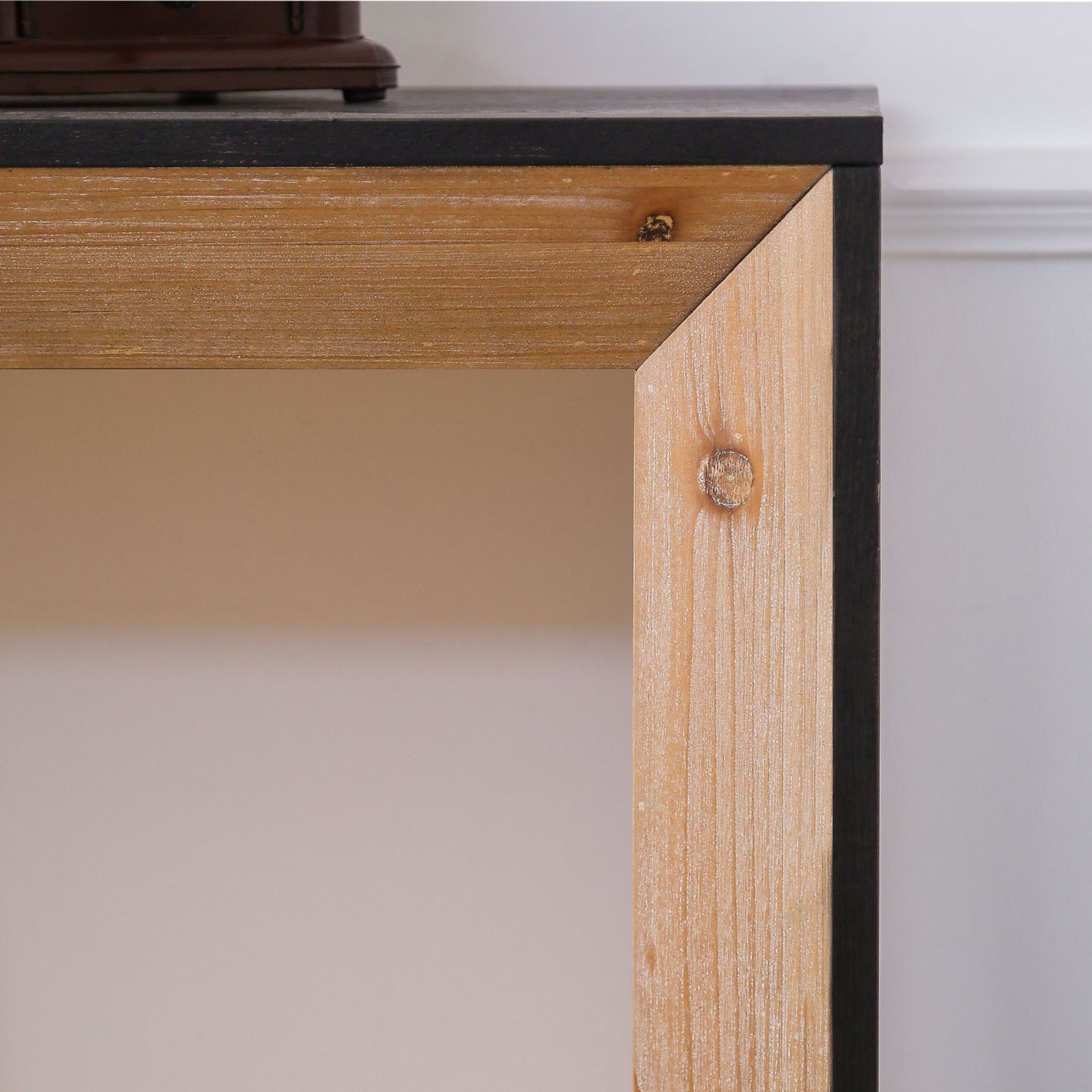 Cyrus Black / Natural Wooden Console Table