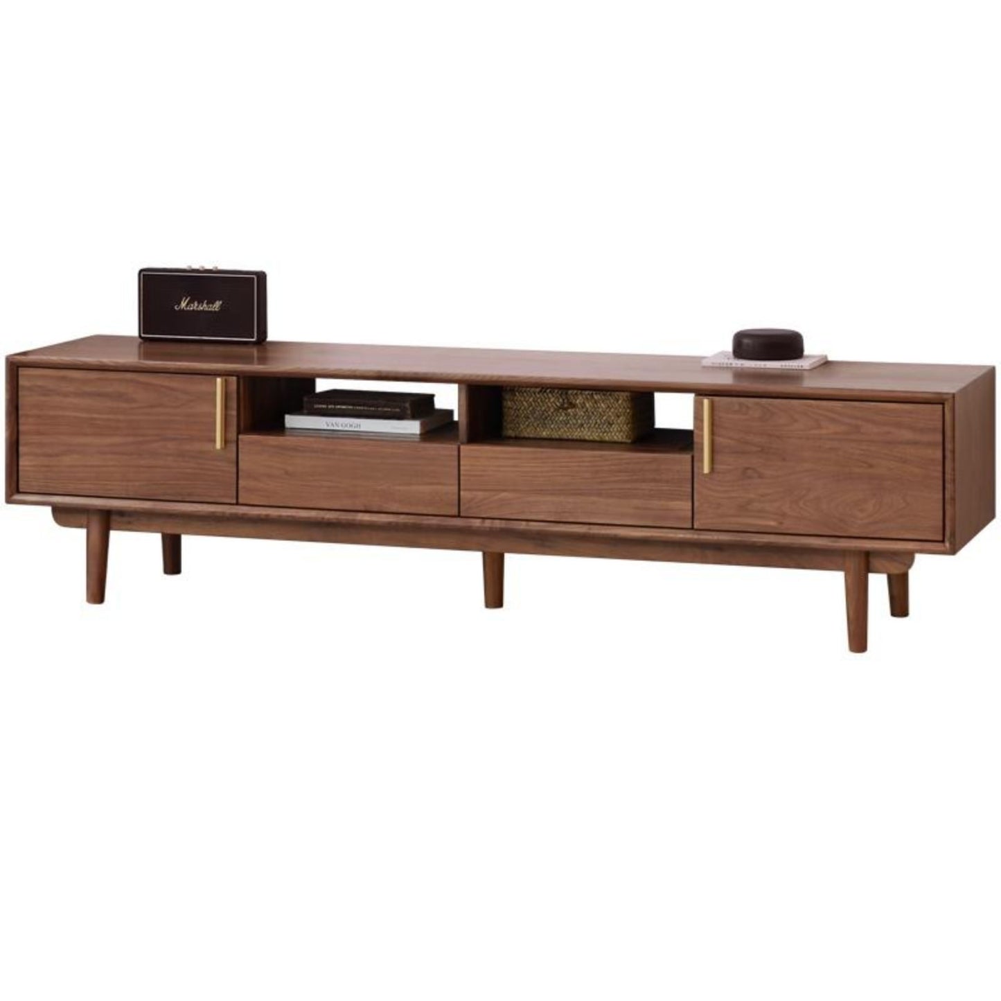 Tandy Mid-Century Style North American Black Walnut TV Stand