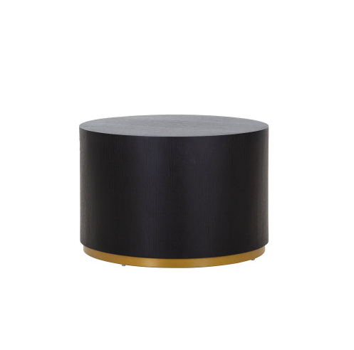 Justone Modern 3-Piece Accent Table Set - Black & Gold