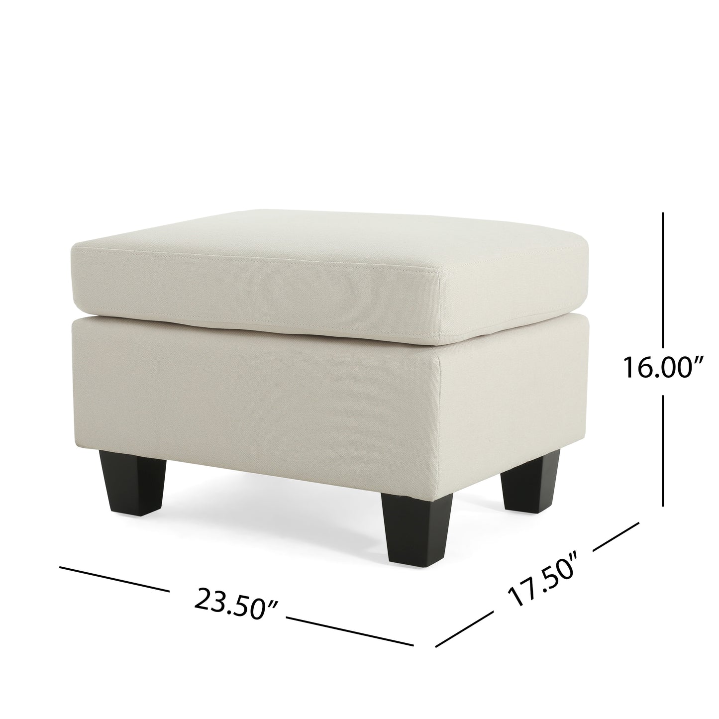 Springfield Upholstered Ottoman, Beige