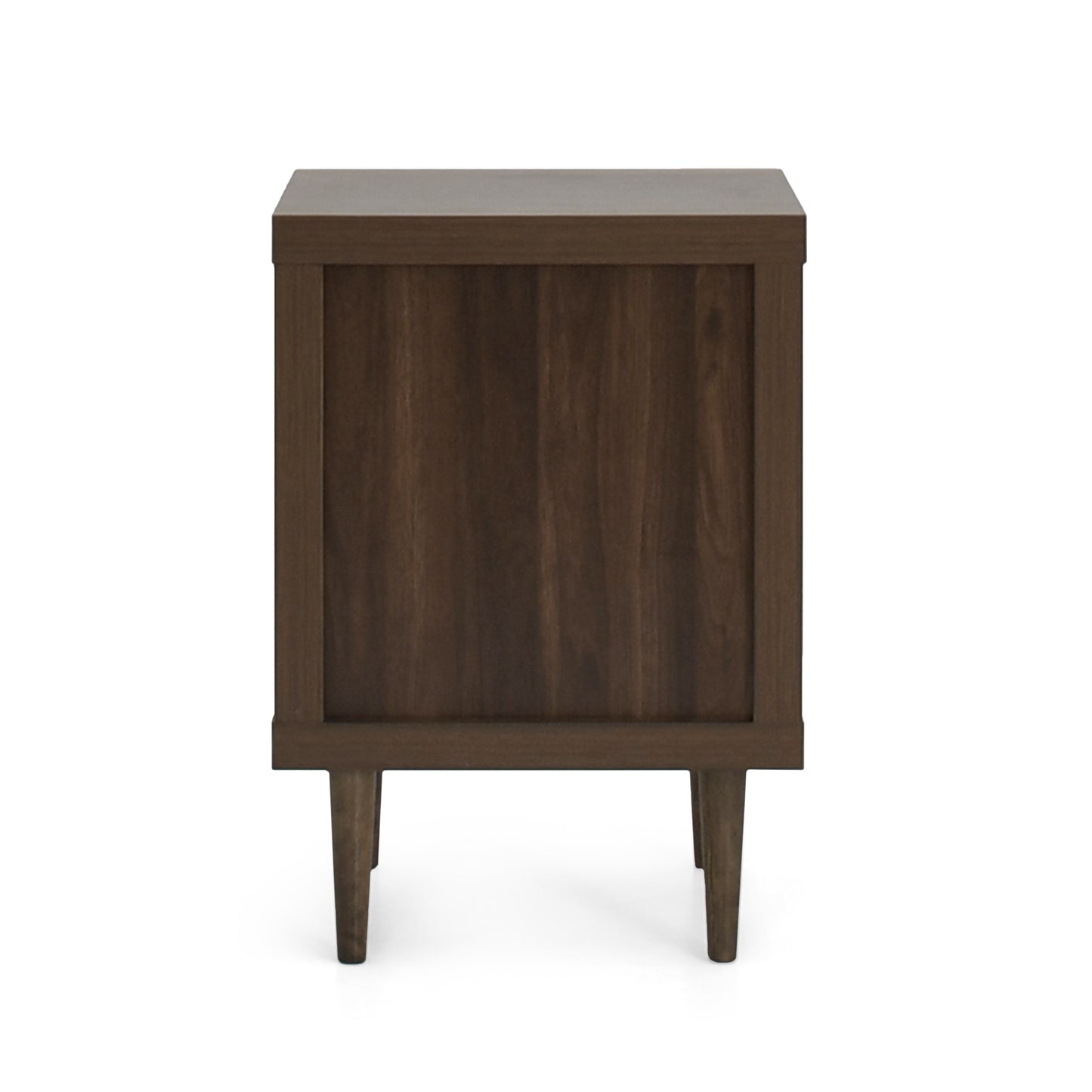 Priscilla Mid-Century Modern 2-Drawer Nightstand - Walnut