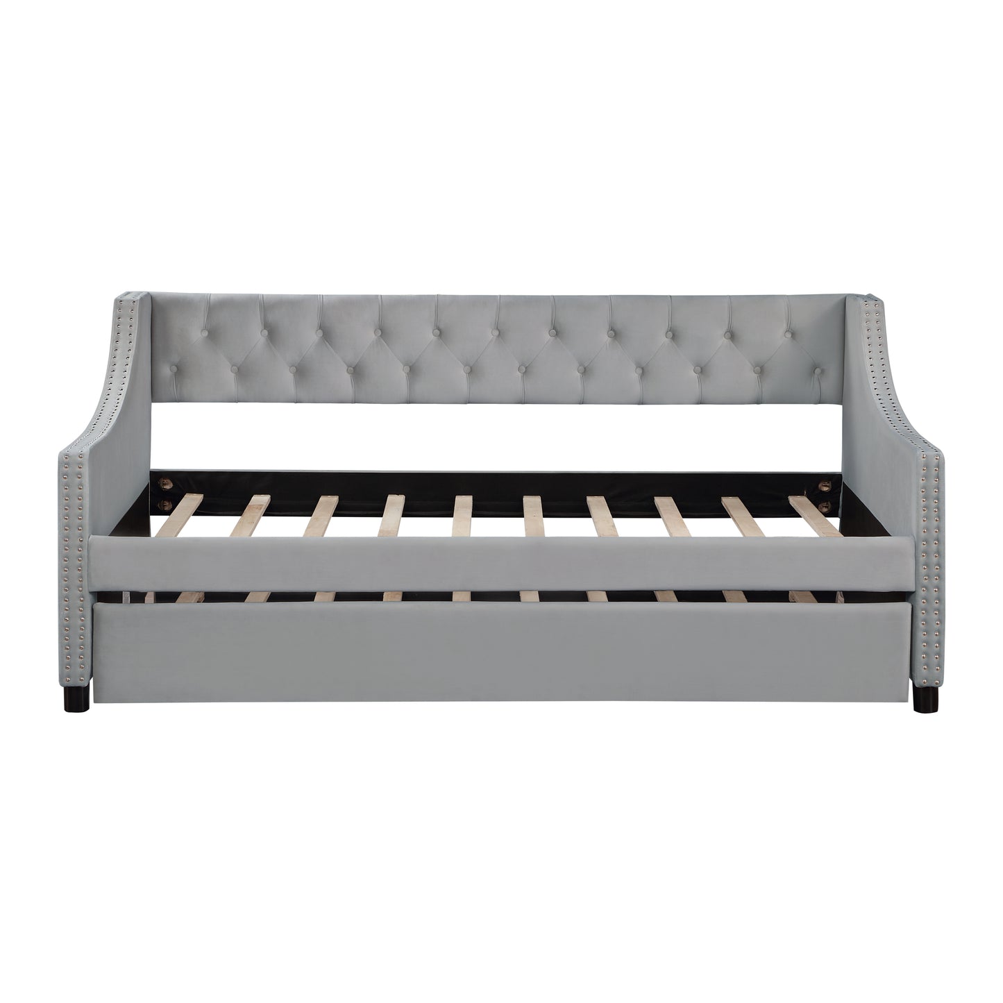 Justone Twin Size Tufted Daybed - Gray