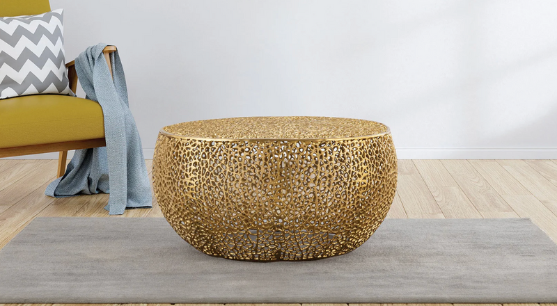 Azriel Aluminum Mesh Accent Tables