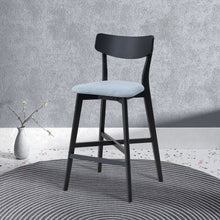 Gemma Mid-Century Modern Bar Stools (Set of 2) Black