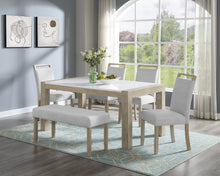 Eliza Full Back Upholstered Side Chairs with Solid Wood Legs, Light Gray Set of 2