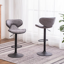 Masaccio Weathered Airlift Adjustable Bar Stools (Set of 2) Gray