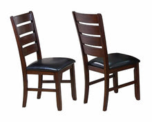 Hanson Transitional Solid Wood Side Chairs with Linen Padded Seats (Set of 2) Brown