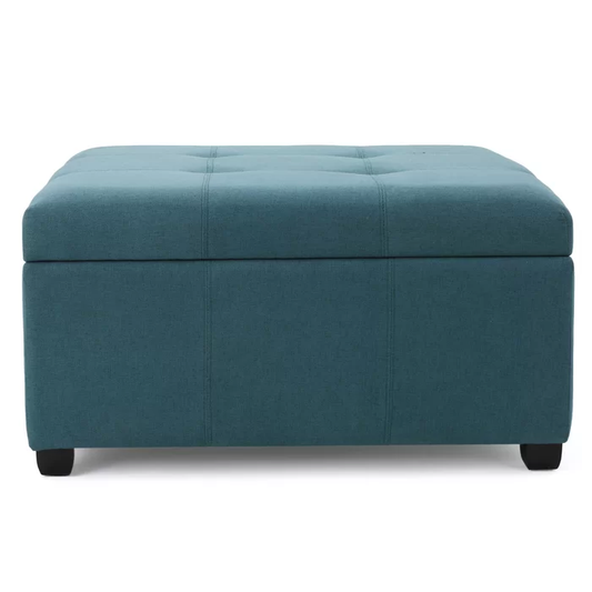 Carlsbad Linen Storage Ottoman - Teal