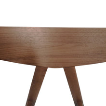 Vida Mid-Century Modern Side Chairs in Walnut with Beige Seat (Set of 2)