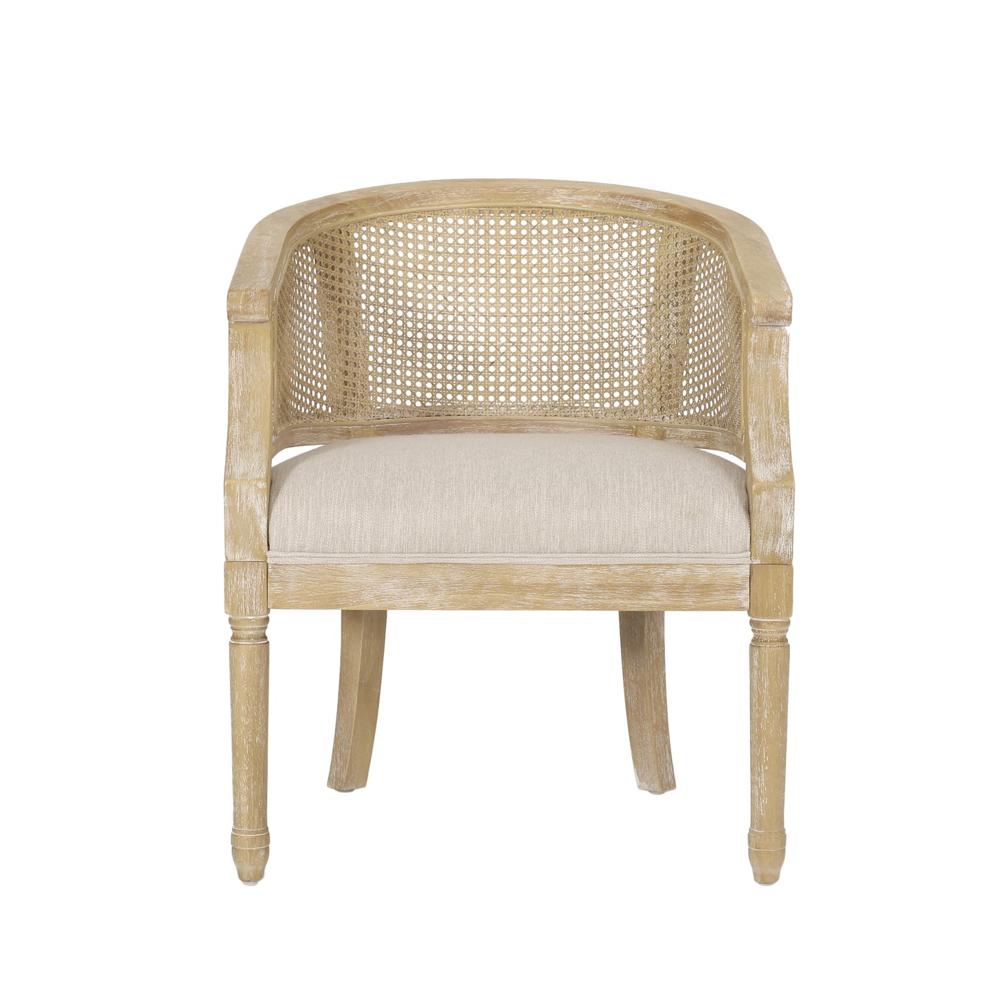 Winifred French Country Cane Back Accent Chair – Natural