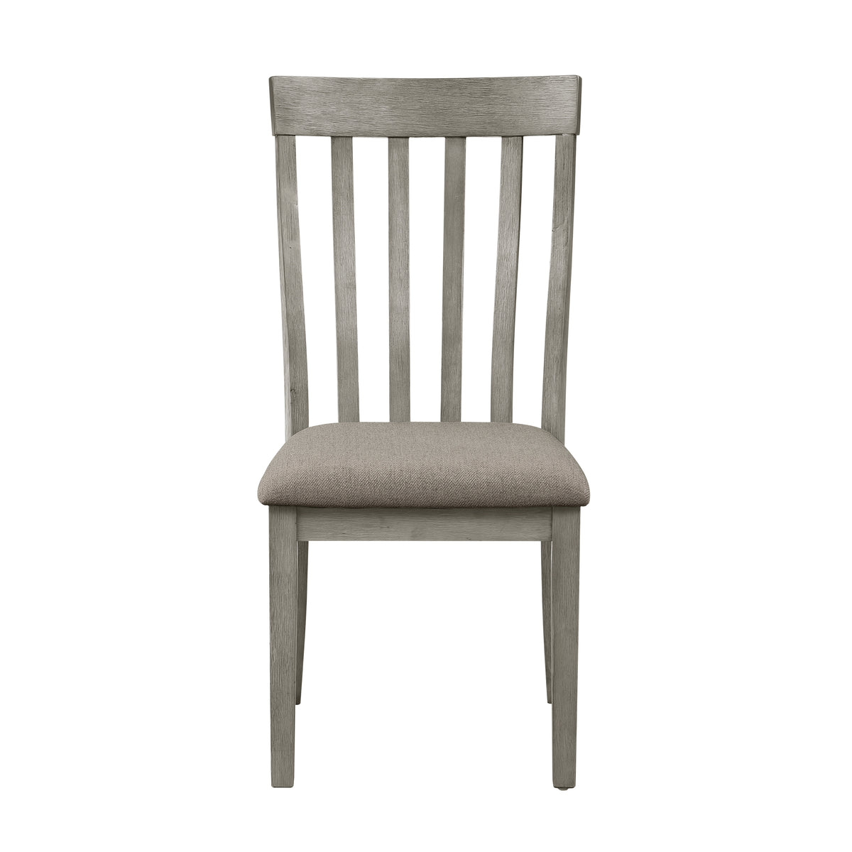 Adeline Vertical Slat Back Solid Wood Side Chairs (Set of 2) Gray