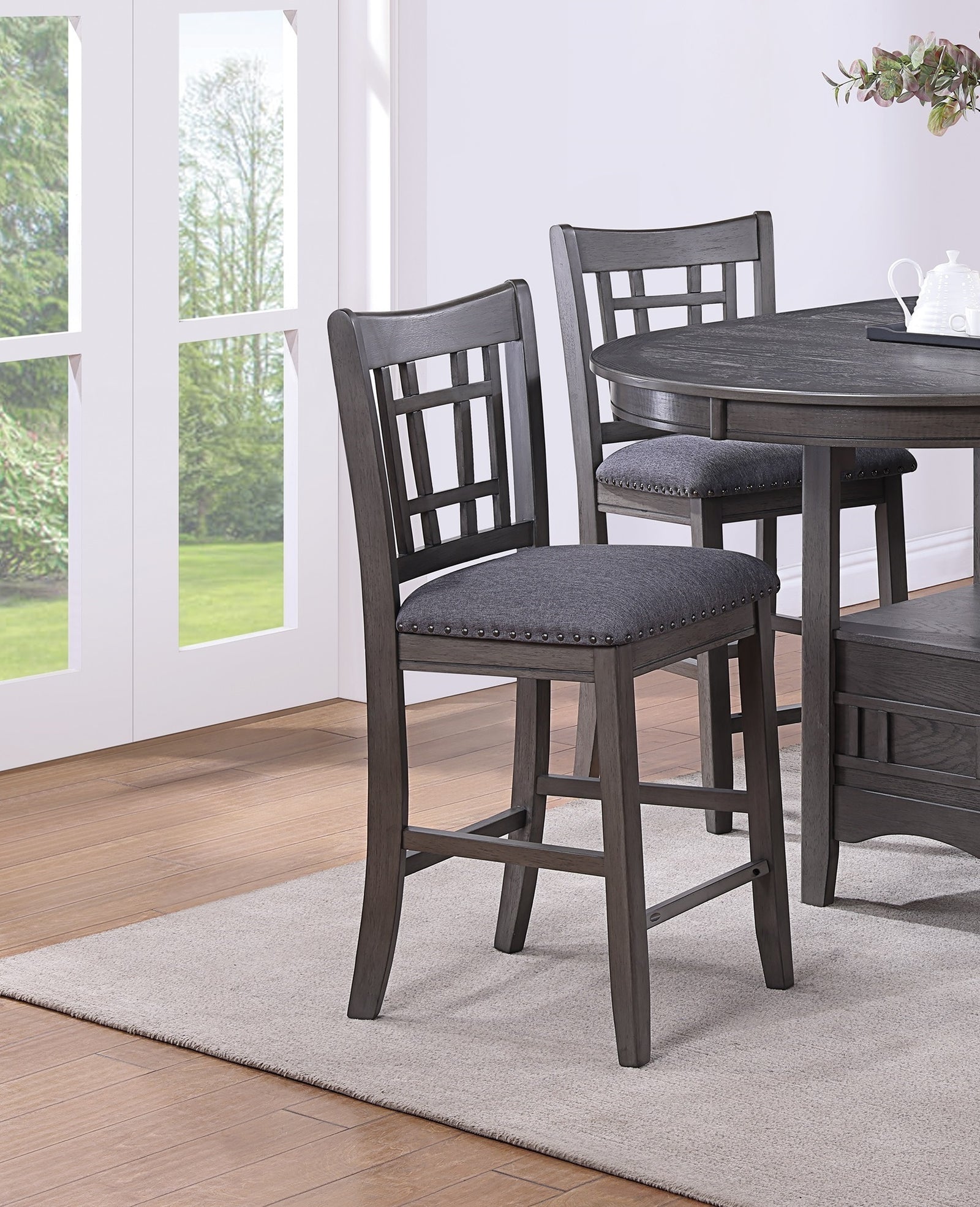 Belton Counter Height Chair (Set of 2) Gray