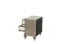 Ava Antique Silver / Champagne Finish Nightstand