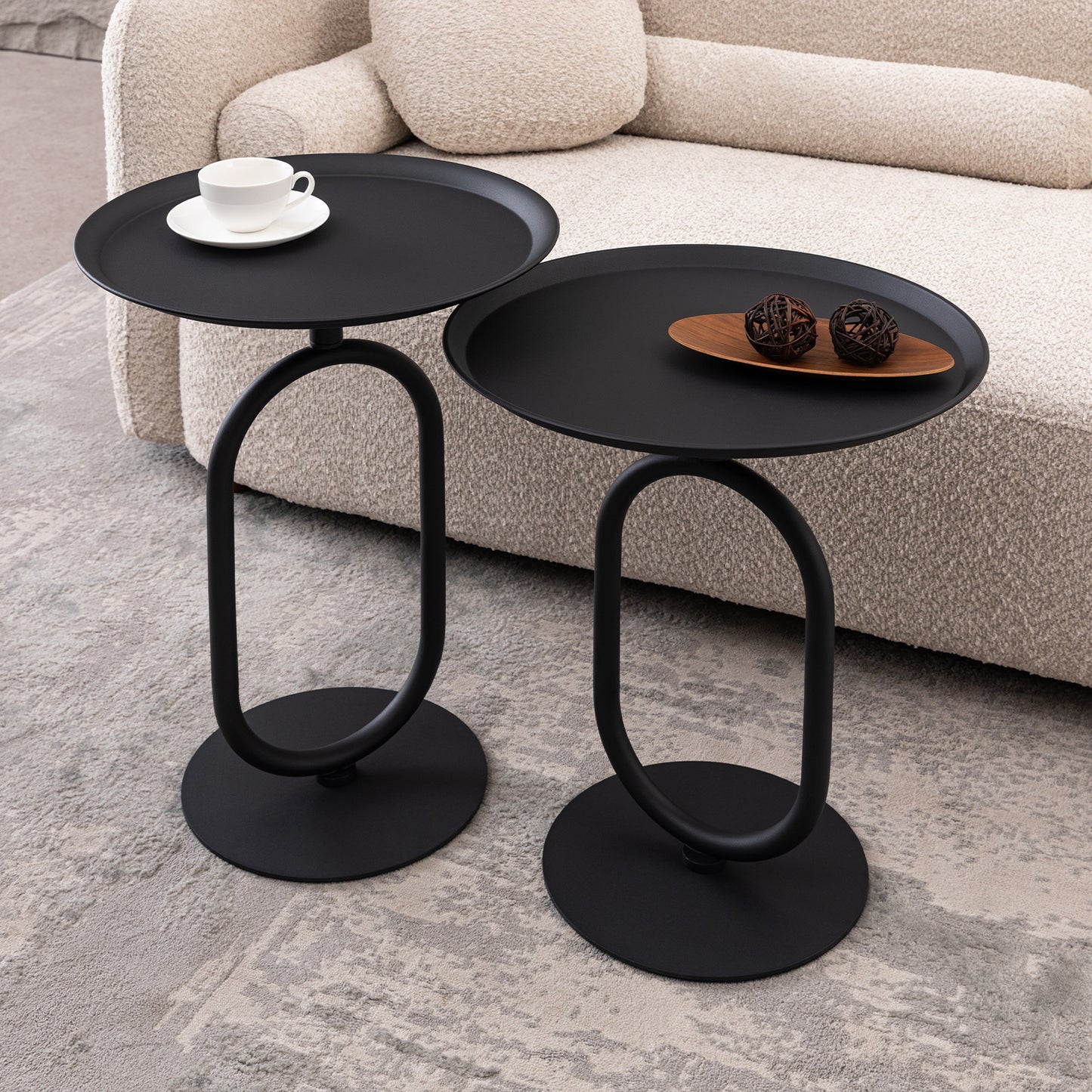 Lantern-shaped Metal End Table