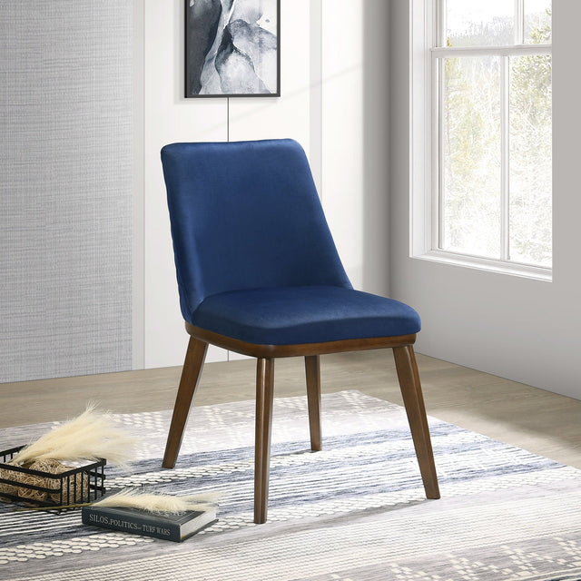 Clove Navy Blue Velvet Dining Chair Set Of 2