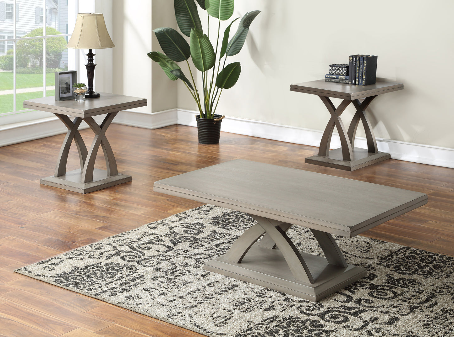 Jocelyn - 3 Piece Table Set (Sofa, End, Coffee Tables) - Gray