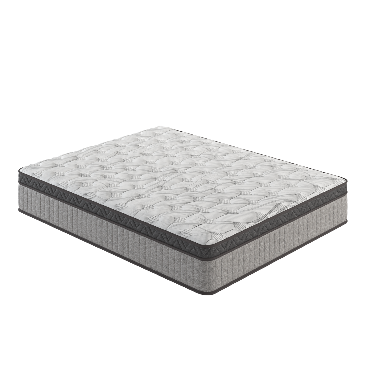 Ashlyn 12" Diamond Innerspring Hybrid and Cooling Gel Memory Foam Mattress, King