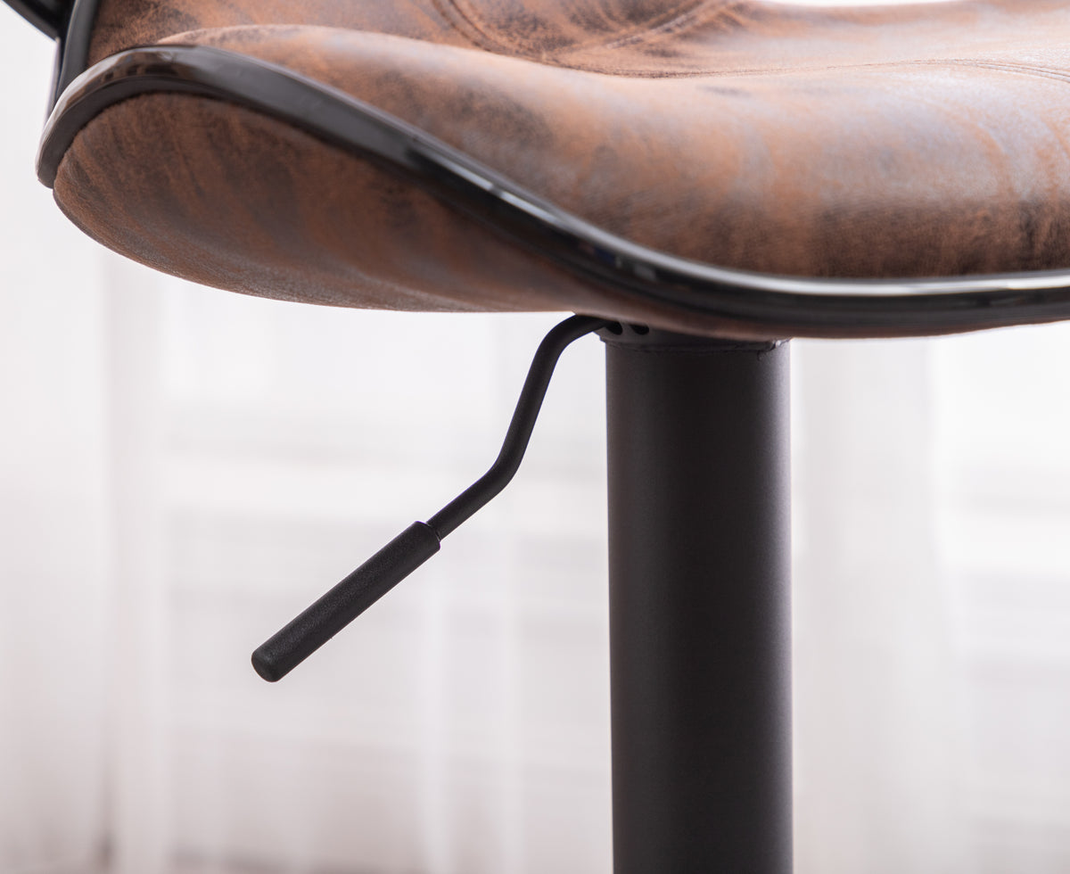 Masaccio Weathered Airlift Adjustable Bar Stools (Set of 2) Brown