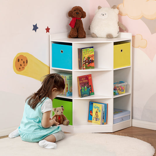 Clover Corner Kids Storage Cube Shelf – White