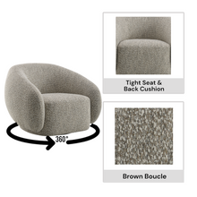 Isabel Brown Boucle Chair W/Swivel