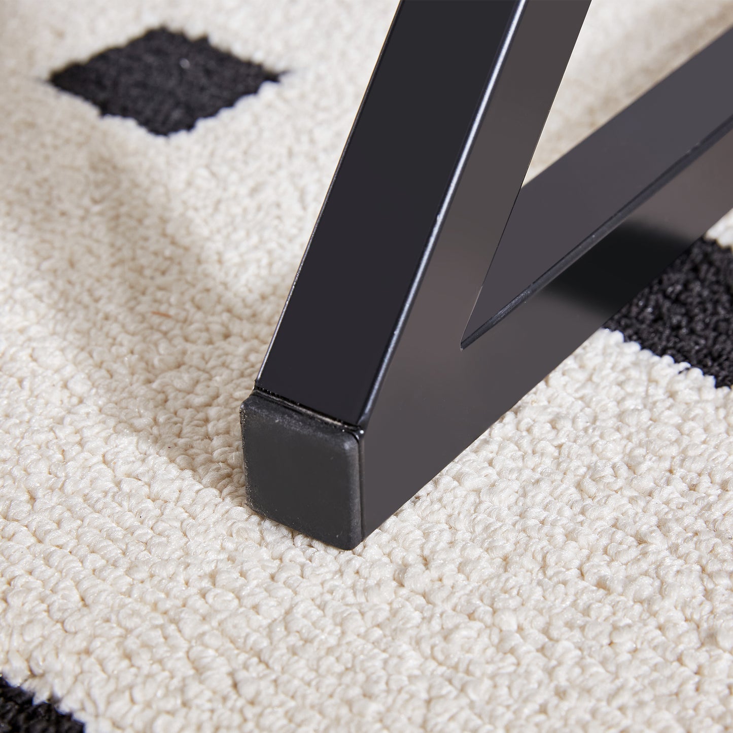 Ainsley Modern Minimalist Sintered Stone Coffee Table with Black Legs