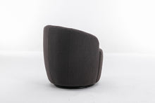 Trinity Teddy Upholstered Swivel Barrel Chair - Dark Gray