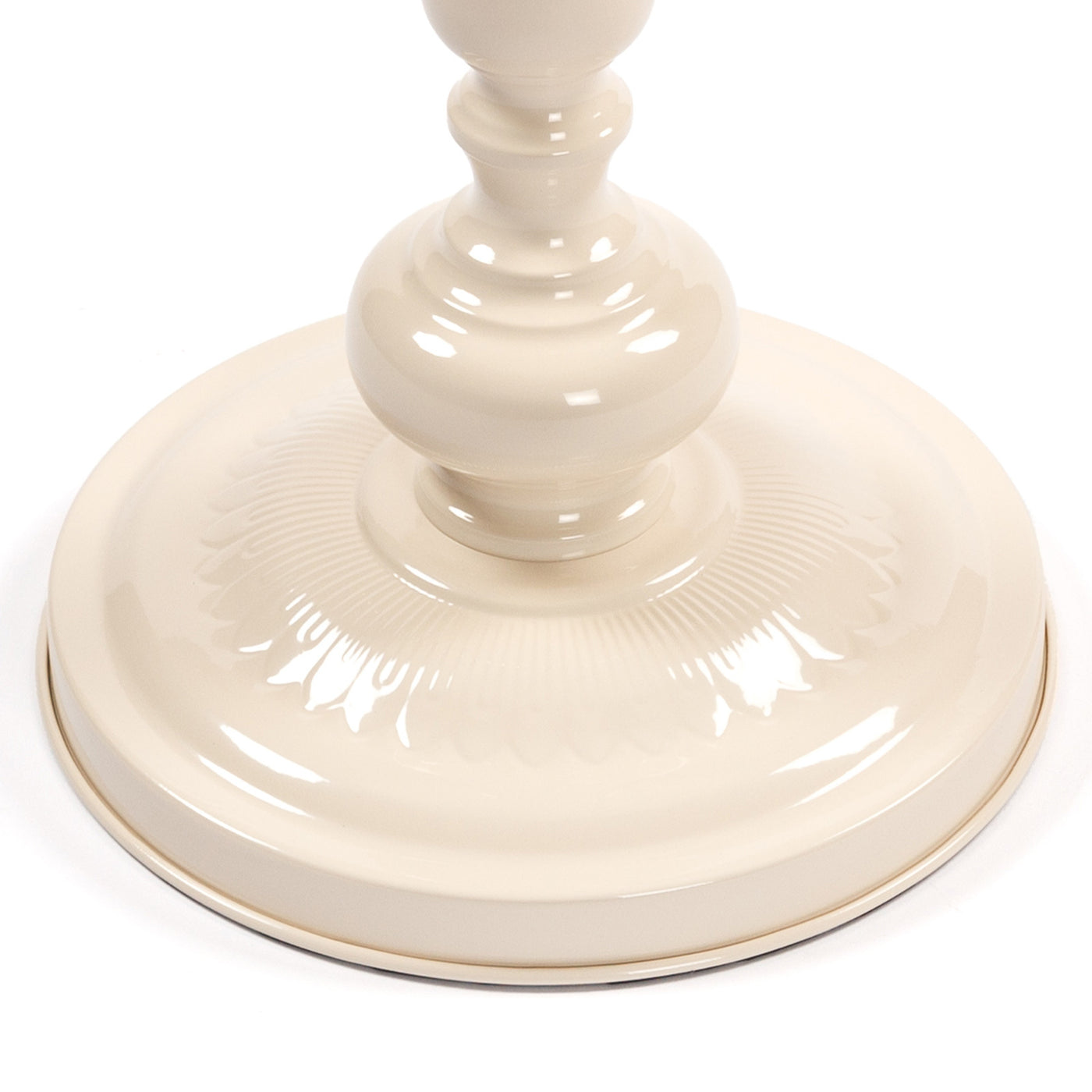 Vesper Vintage Metal Accent Table – White