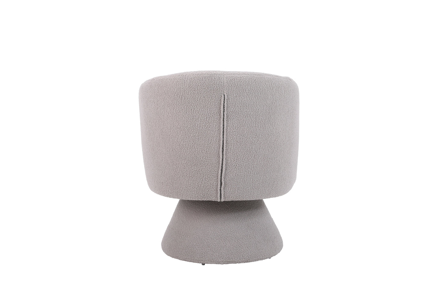 Manga Modern Faux Fur Upholstered Swivel Armchair - Gray