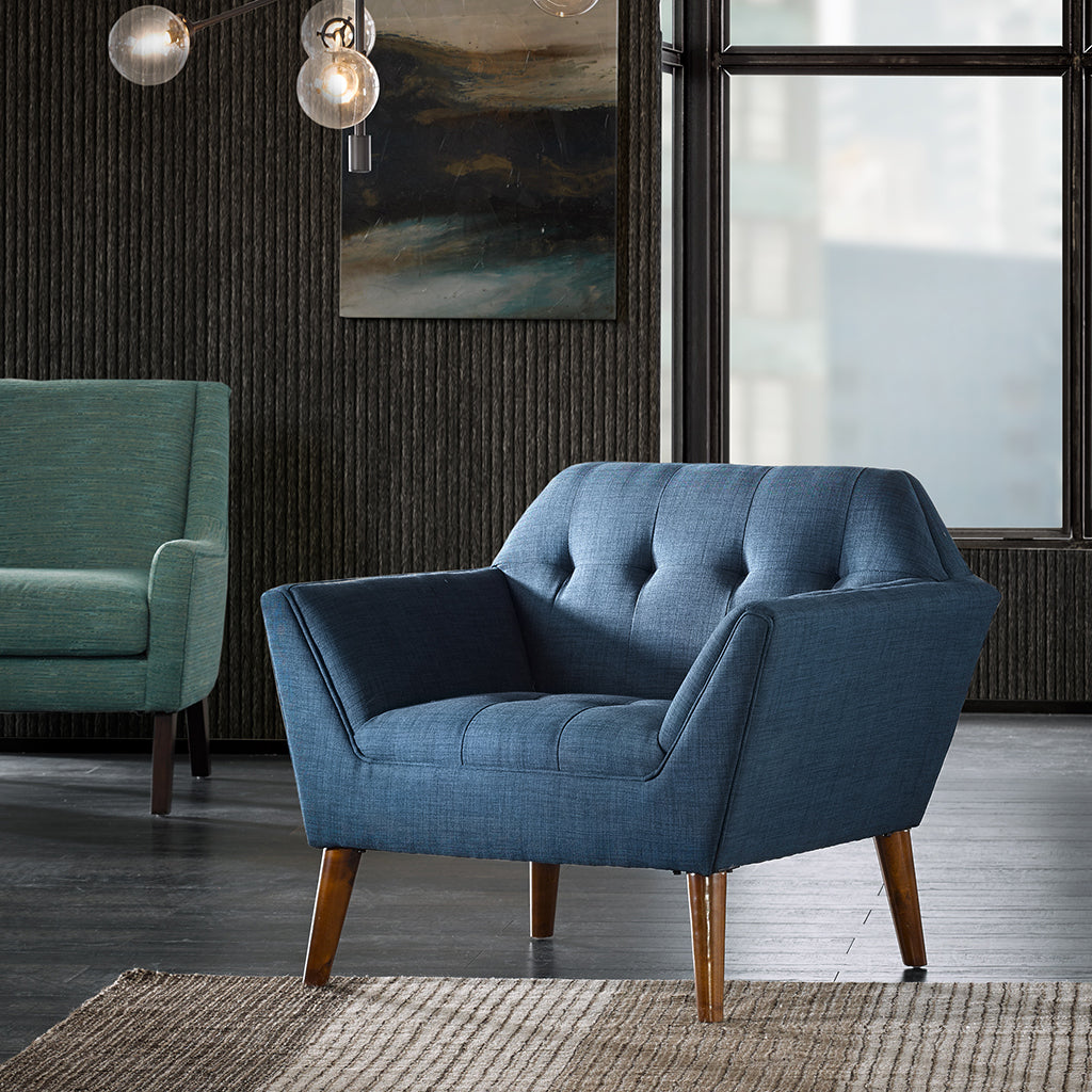 Eleanor Blue Velvet Lounge Chair