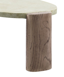 Dayana Off White & Oak Finished Leg Coffee Table