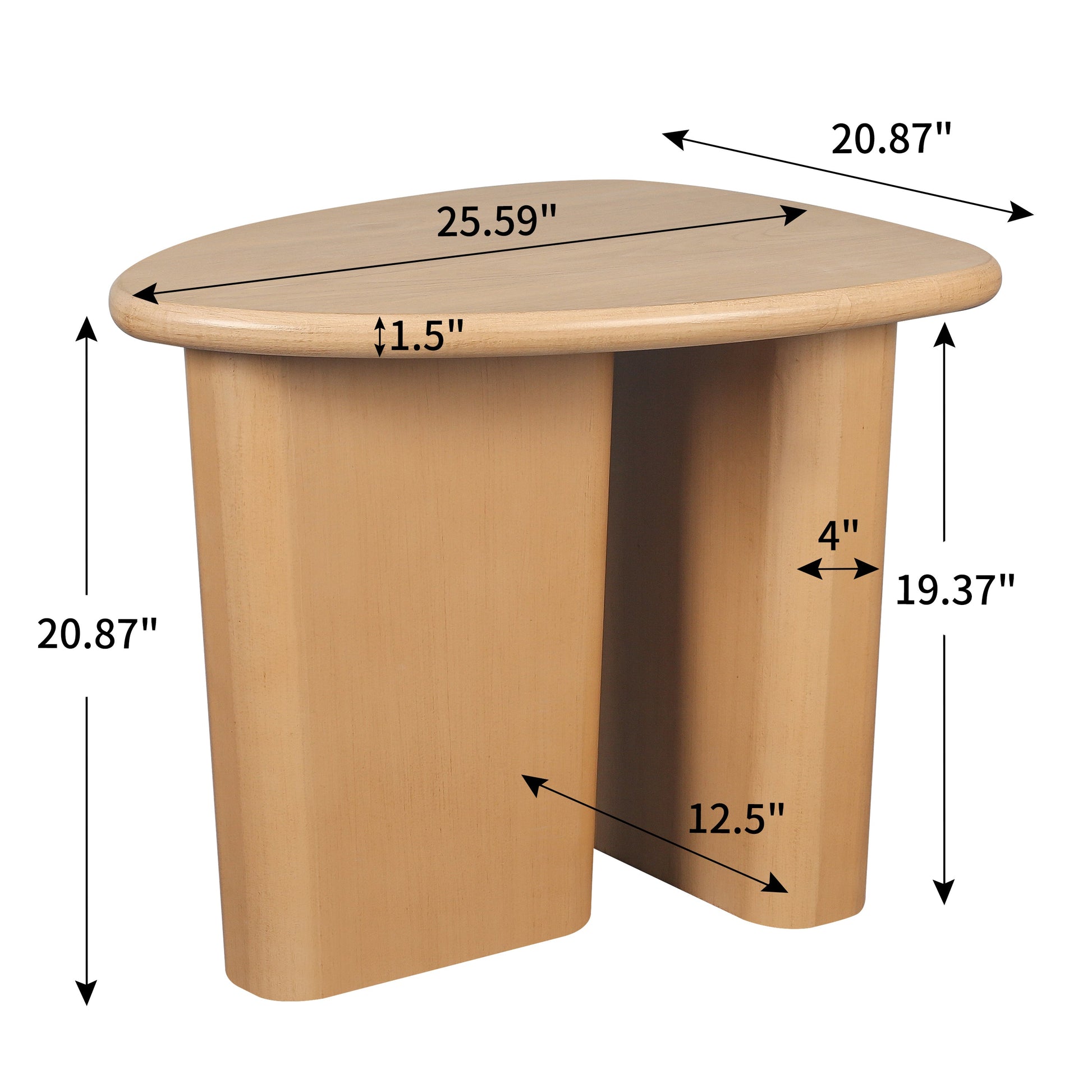 Delfina Modern Side Table, Natural