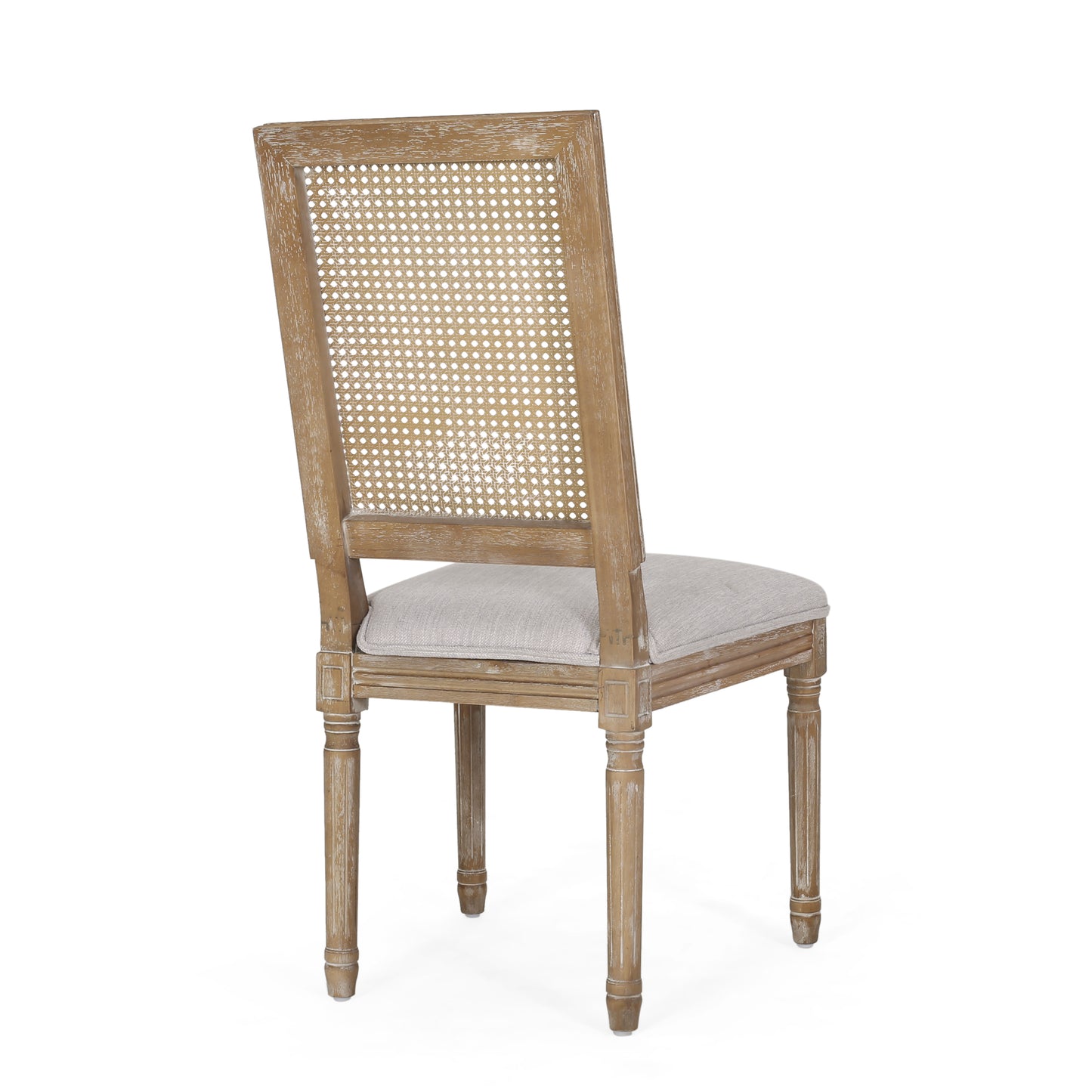 Cavan French Country Rattan Back Side Chairs (Set of 2) Natural