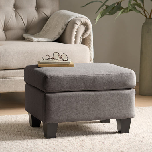 Springfield Upholstered Ottoman, Gray