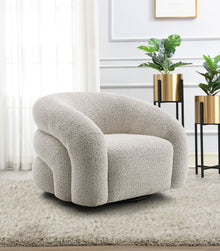 Irma Gray Boucle Chair W/Swivel