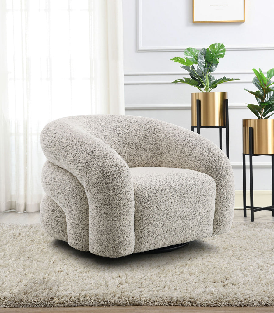 Irma Gray Boucle Chair W/Swivel