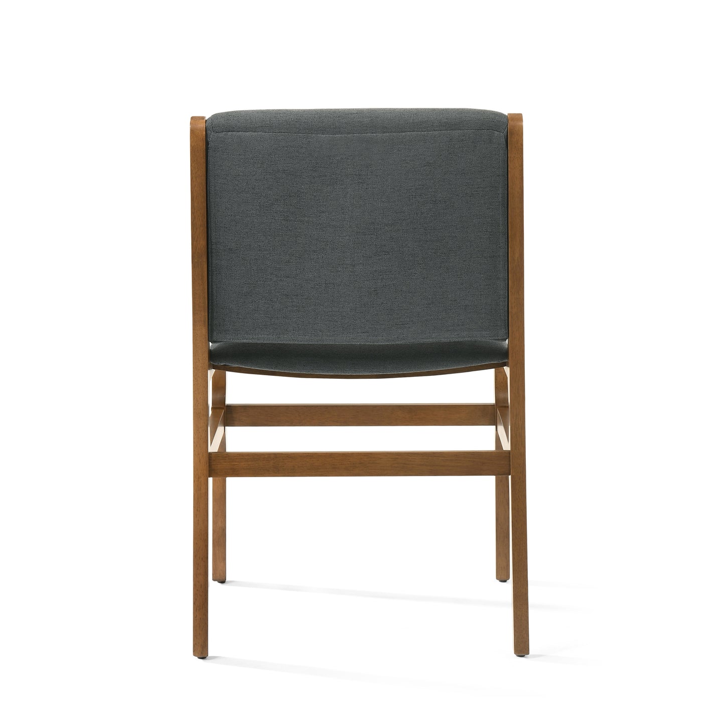 Ari Mid-Century Modern Side Chairs (Set of 2) Walnut & Gray