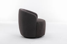 Trinity Teddy Upholstered Swivel Barrel Chair - Dark Gray