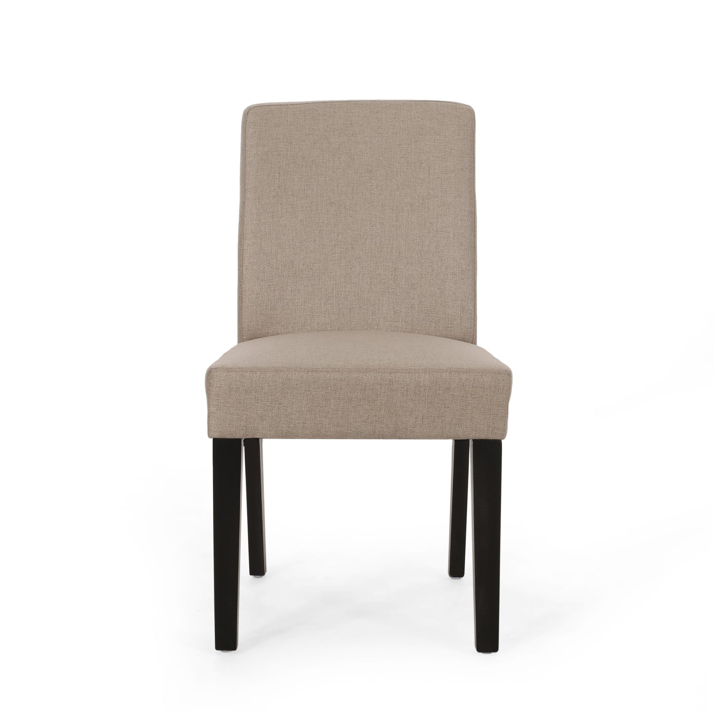 Bishop Transitional Upholstered Side Chairs (Set of 2) Taupe