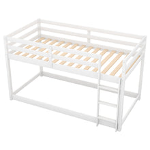 WM Store Twin over Twin Floor Bunk Bed - White