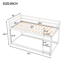 WM Store Twin over Twin Floor Bunk Bed - White