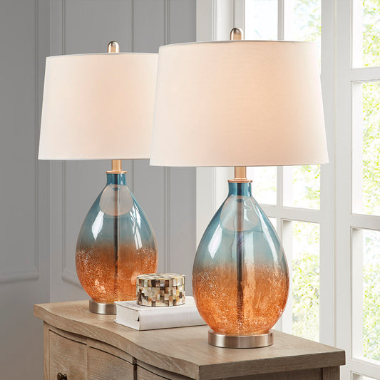 Cortina Ombre Glass Table Lamp (Set of 2)