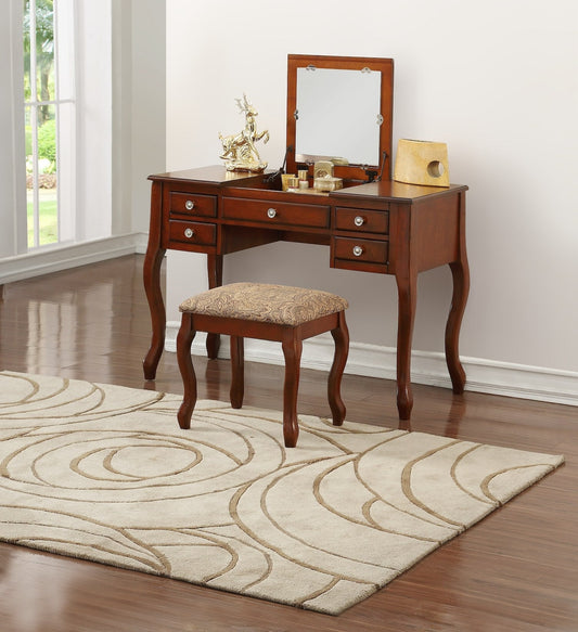 Maddison Traditional Vanity with Stool - Cherry