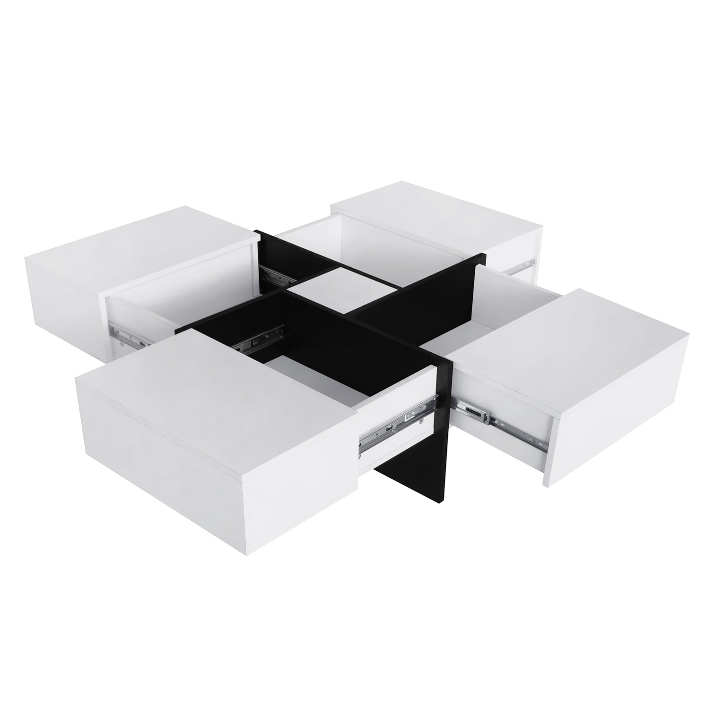 Maddison Modern High Gloss Extendable Coffee Table - White