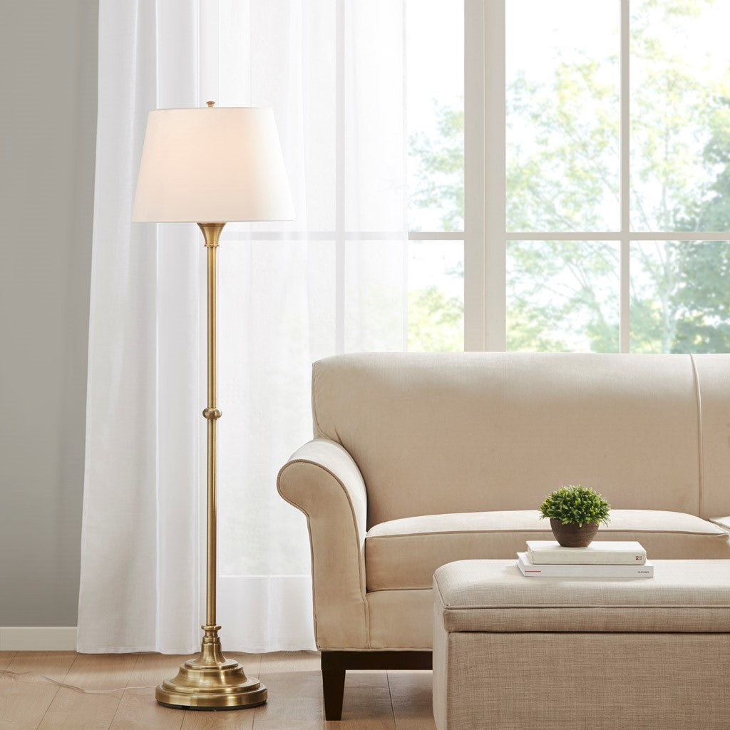 Athena Traditional Floor Lamp in Antique Brass