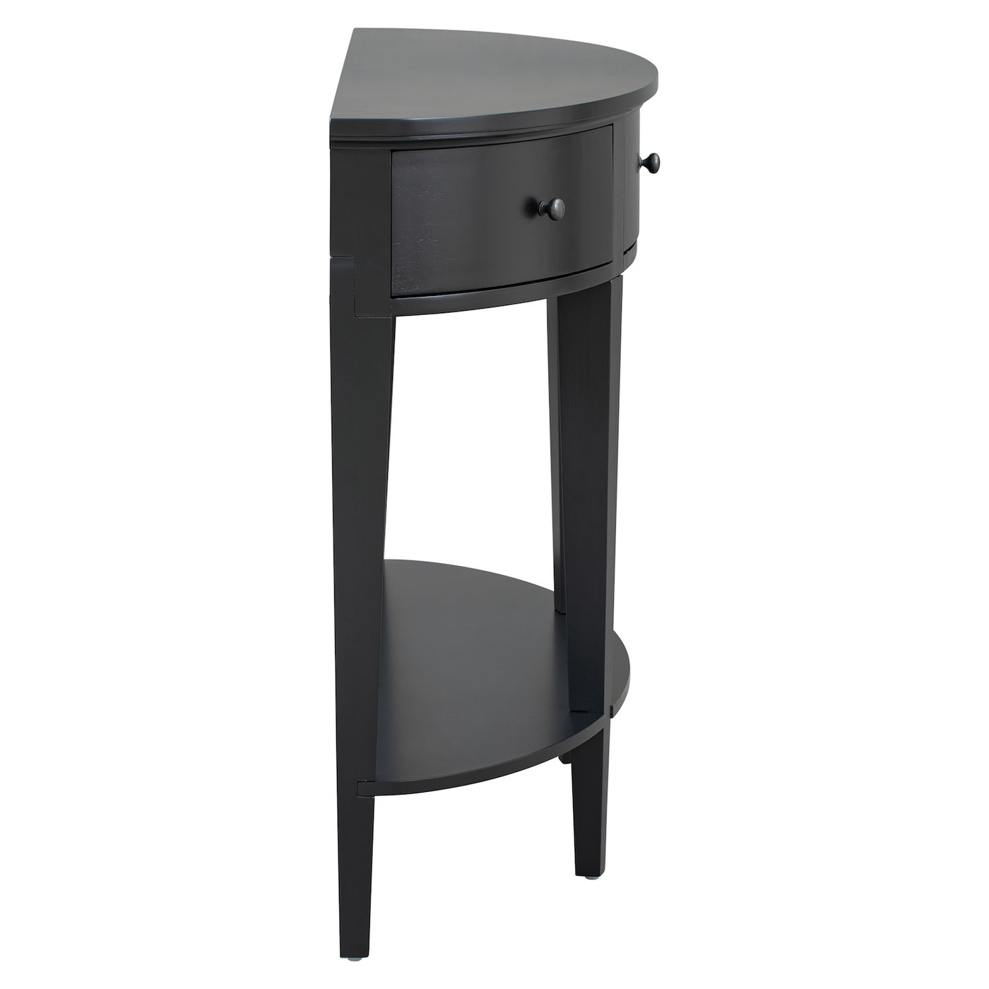 Echo Modern Half-Moon Console Table - Black