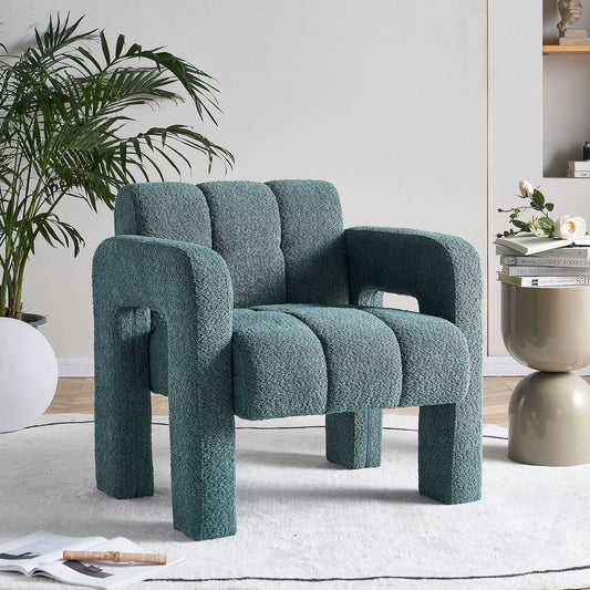 Billie 31.1" Wide Boucle Upholstered Living Room Chair - Teal